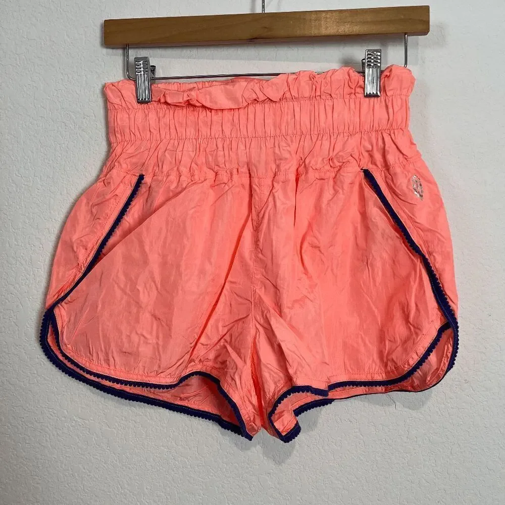 Free People Coral Purple Trim The Way Home Athletic Shorts Women's Size Medium